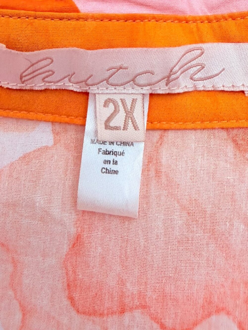Anthropologie Hutch Short-Sleeve Mini Shirt Dress Orange Floral Sz 2X Worn Once - Picture 6 of 11